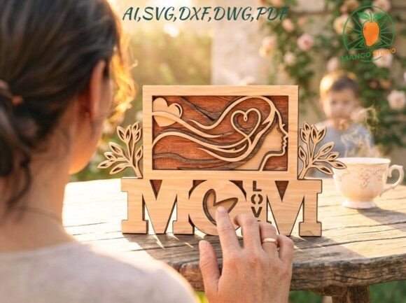 3D Layered MOM Laser Cutting for Mother S Day
