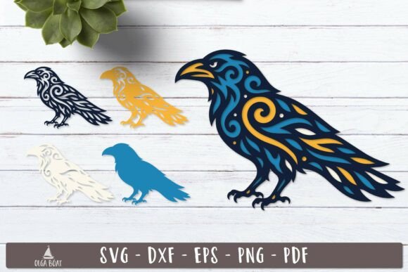 3D SVG Animals: Tribal Raven Review