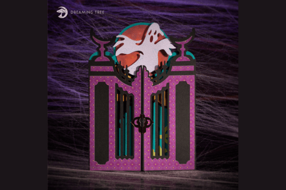 Boo Gatefold Card SVG: A 3D SVG for Halloween