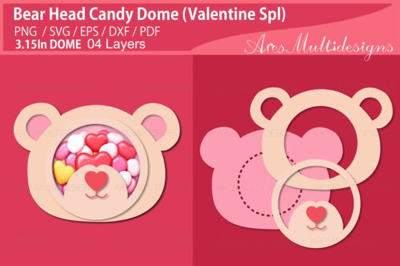 Cute Valentines Bear Head Candy Dome Review