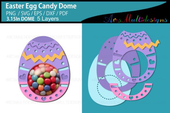 Easter Egg Candy Dome 3D SVG Review for Crafters