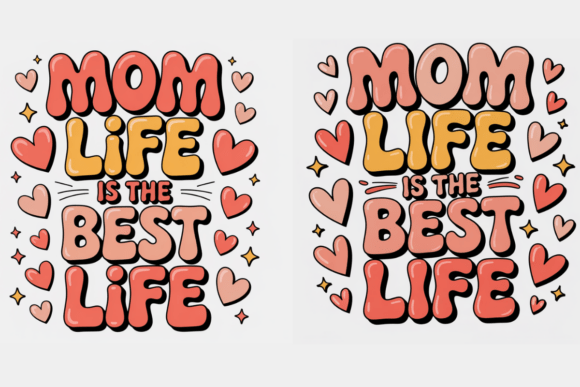 Mom Life 3D SVG: Vibrant Graphics for Crafts