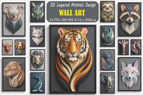 Review: 3D Layered Animals Design Wall Arts Bundle