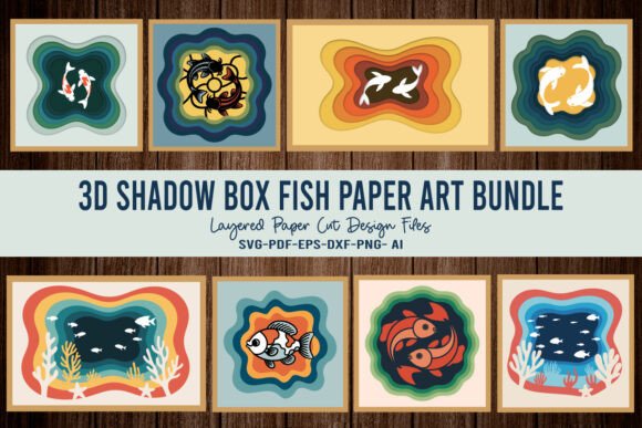 Review: 3D Shadow Box Fish Paper Cut Bundle for Embroidery