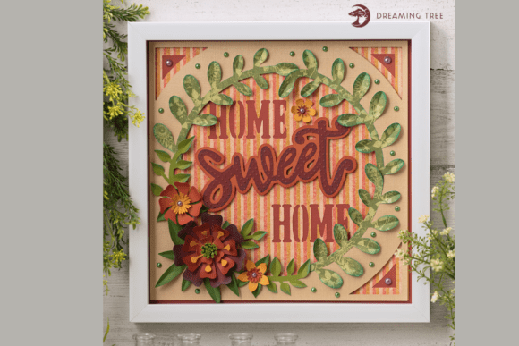 Sweet Home Paper Sculpture SVG: 3D SVG for Branding